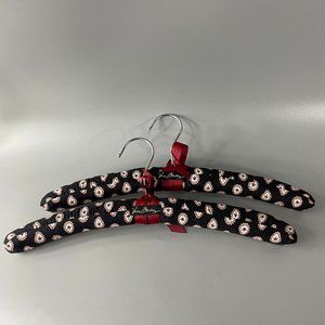 Two (2) Vera Bradley Padded Clothes Hangers in Classic Black Floral